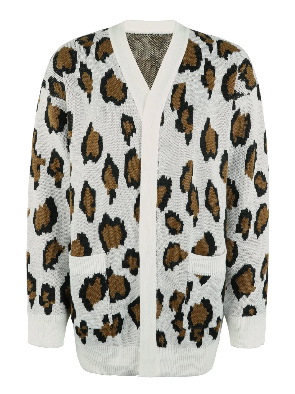 Leopard Open Front Dropped Shoulder Cardigan (12)