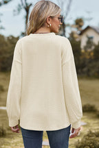 Textured V-neck Dropped Shoulder T-shirt (12)