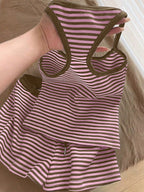 Striped Tank Top Shorts Set (2)
