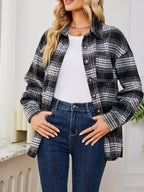 Plaid Button Up Long Sleeve Shacket (12)