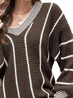 V-neck Textured Knit Sweater (8)