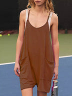 Spaghetti Strap Romper Pockets (33)