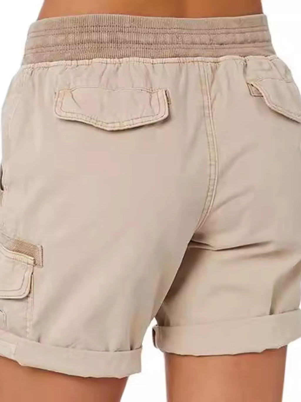 Full Size Drawstring Cargo Shorts Plus (6)