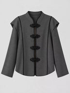 Chinese-style Mandarin Collar Blouse (25)