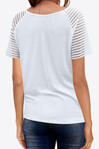 V-neck Raglan Sleeve Tee (5)