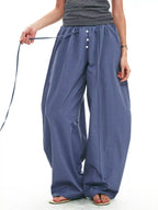 Drawstring Wide-leg Pants (2)