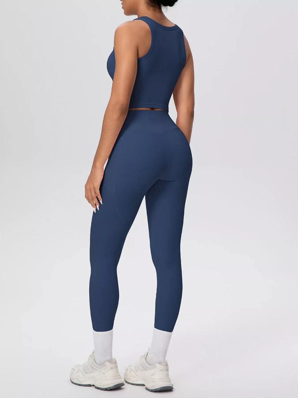 Scoop Neck Tank High-waisted Leggings Active Set (3)