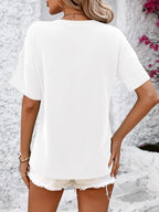 V-neck Dropped Shoulder T-shirt (19)