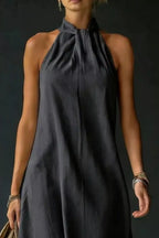 Halter Neck Sleeveless Maxi Dress (10)