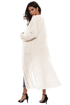 Long Sleeve Open Front Buttoned Cardigan (18)