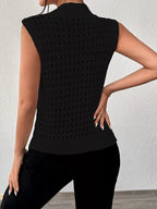 Hollow Out Round Neck Knit Tank (29)