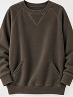 Crew Neck Raglan Sleeve Sweatshirt (38)