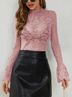 Mock Neck Long Sleeve Lace Top (10)