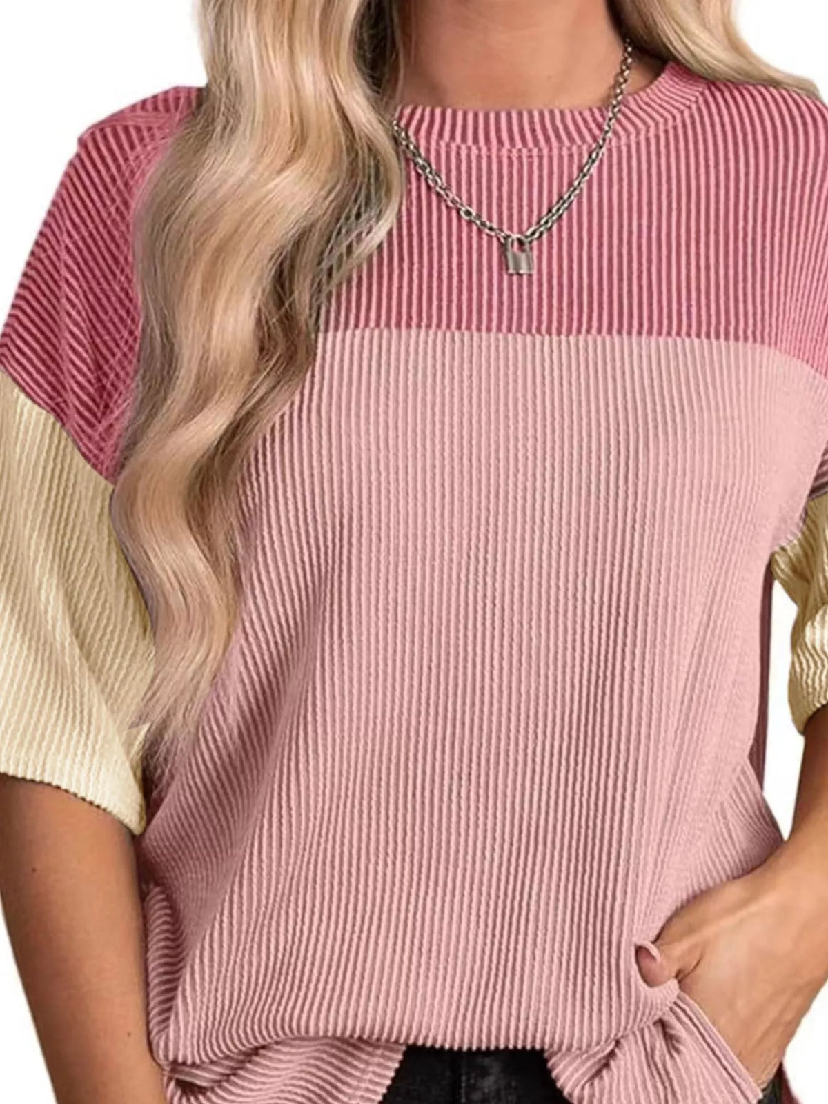 Block Half Sleeve Top (6)