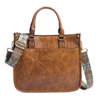 Soft Leather Large Capacity Crossbody Shoulder Tote Bag photo 2