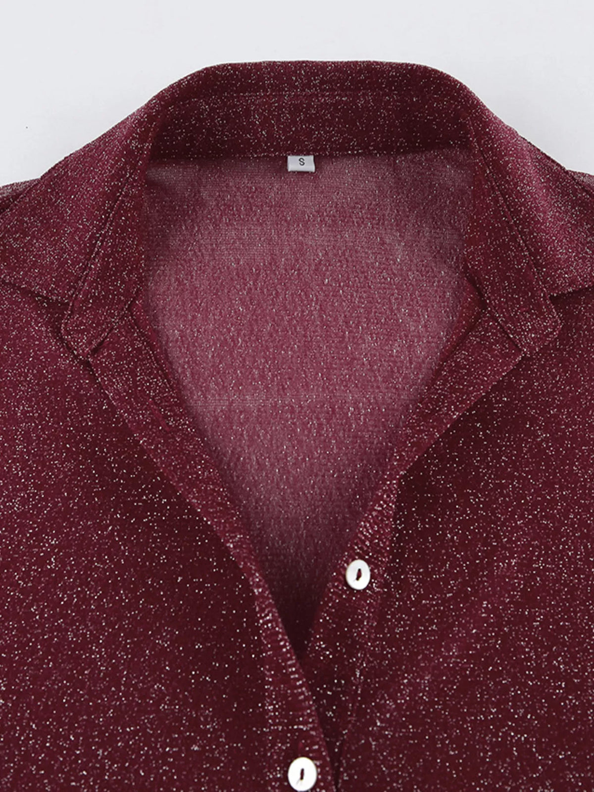 Button Down Long Sleeve Shirt Scarf (9)