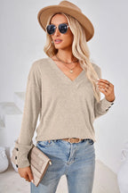 V-neck Dropped Shoulder T-shirt (22)