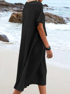Full Size Casual Linen Blend Midi Dress Plus (5)