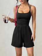 Ruched Spaghetti Strap Romper (12)