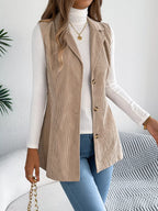 Button-front Longline Vest Coat (3)
