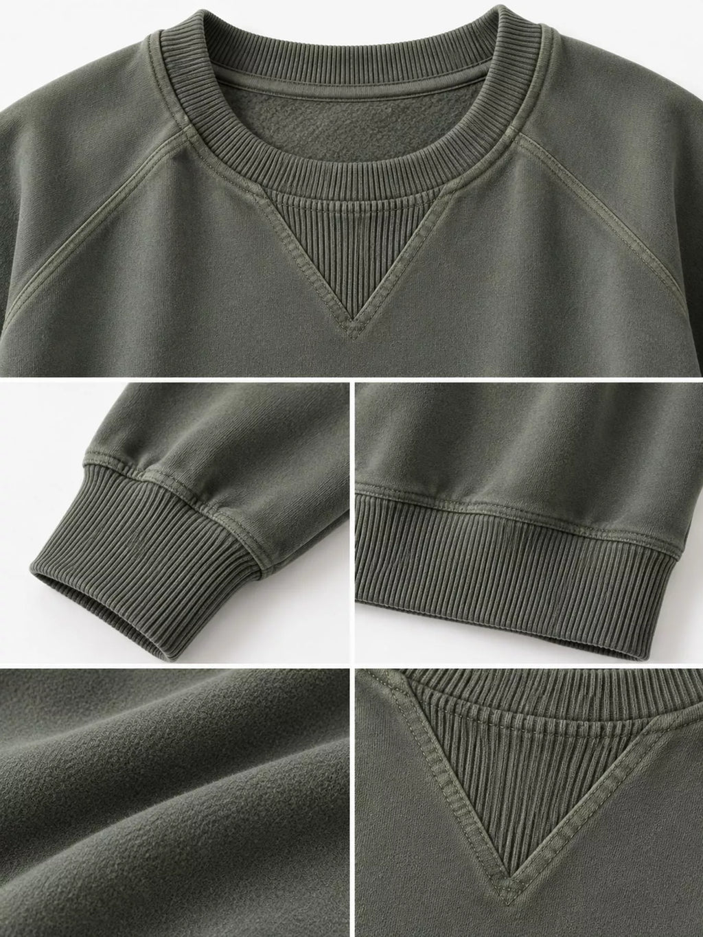 Crew Neck Raglan Sleeve Sweatshirt (10)