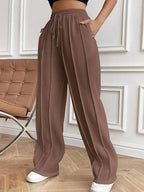 Drawstring Wide Leg Pants Pockets (18)