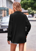 Textured Dropped Shoulder Longline Shirt (10)