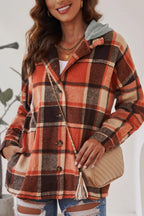 Plaid Button Up Hooded Shacket (6)