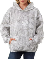 Full Size Kangaroo Pocket Long Sleeve Hoodie Plus