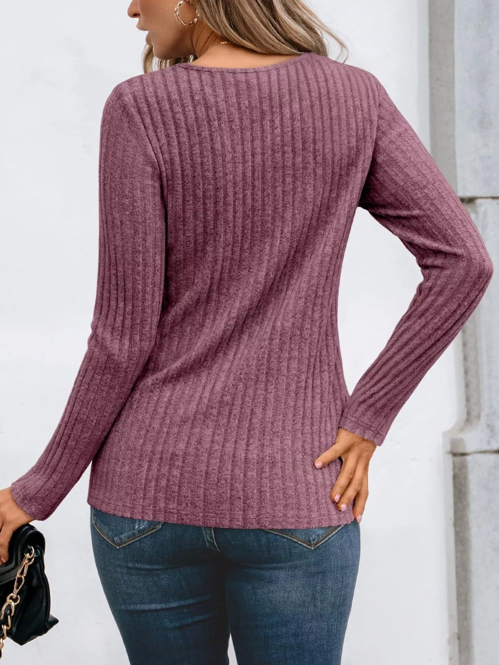 Ribbed Long Sleeve T-shirt (28)