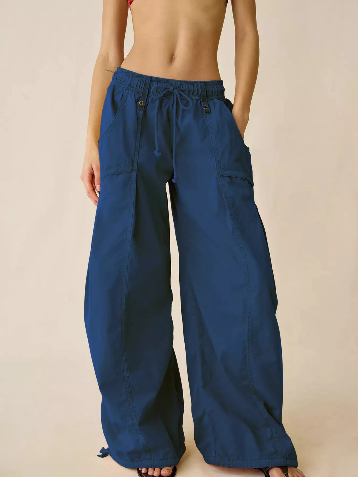 High-waisted Cargo Wide-leg Pants (18)