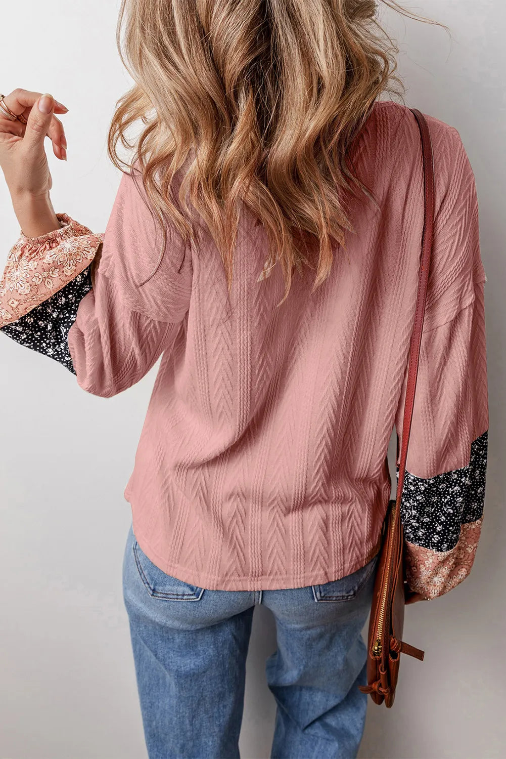 Block Tie Neck Long Sleeve Top (13)