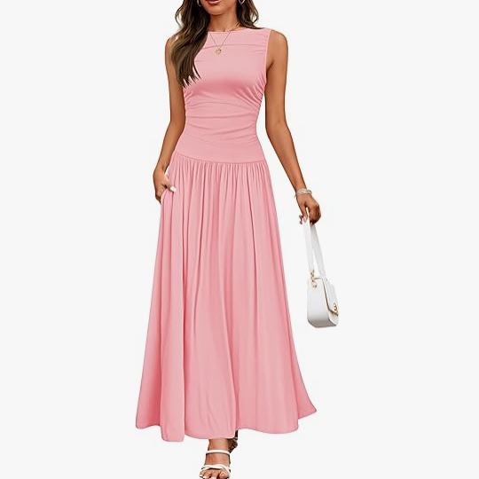 Sleeveless Maxi Pleated Dress photo 2