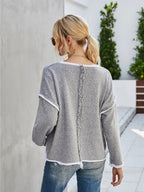 Boat Neck Dropped Shoulder Sweater (4)