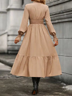 Surplice Long Sleeve Tiered Midi Dress (20)