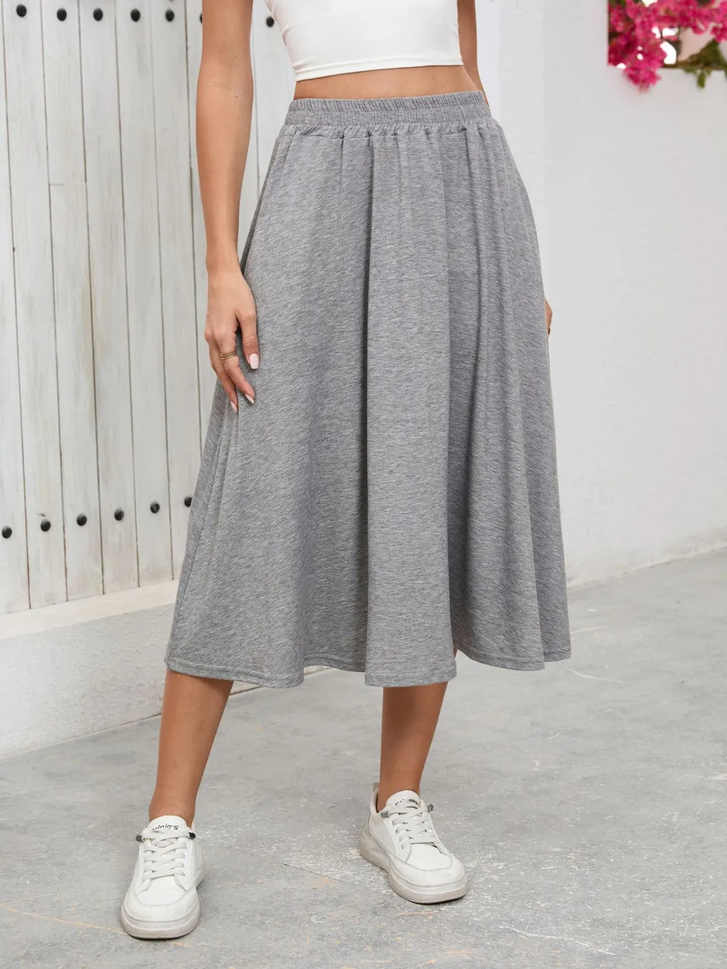 Elastic Waist Skirt Pockets (4)