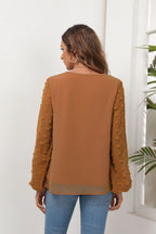 Swiss Dot Balloon Sleeve Blouse (10)