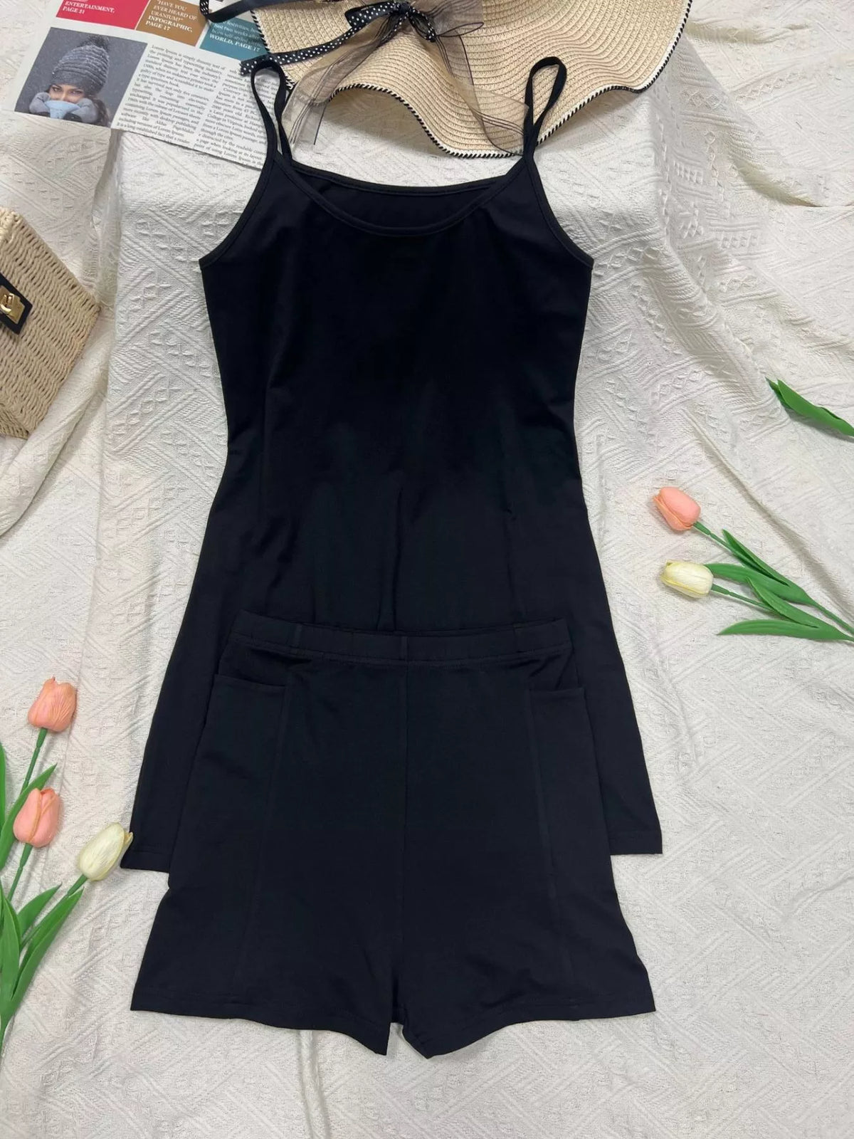Scoop Neck Cami Shorts Active Set (3)