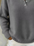 Full Size Button Detail Drop Shoulder Sweater Plus (15)