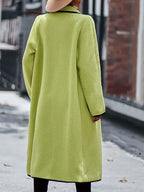 Full Size Contrast Trim Long Sleeve Coat Pockets (14)
