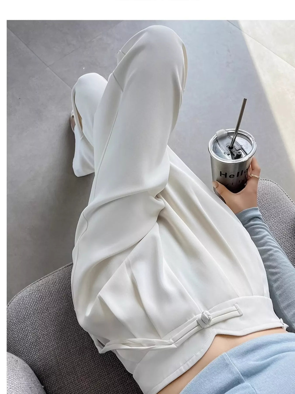 High-waisted Wide-leg Pants (6)