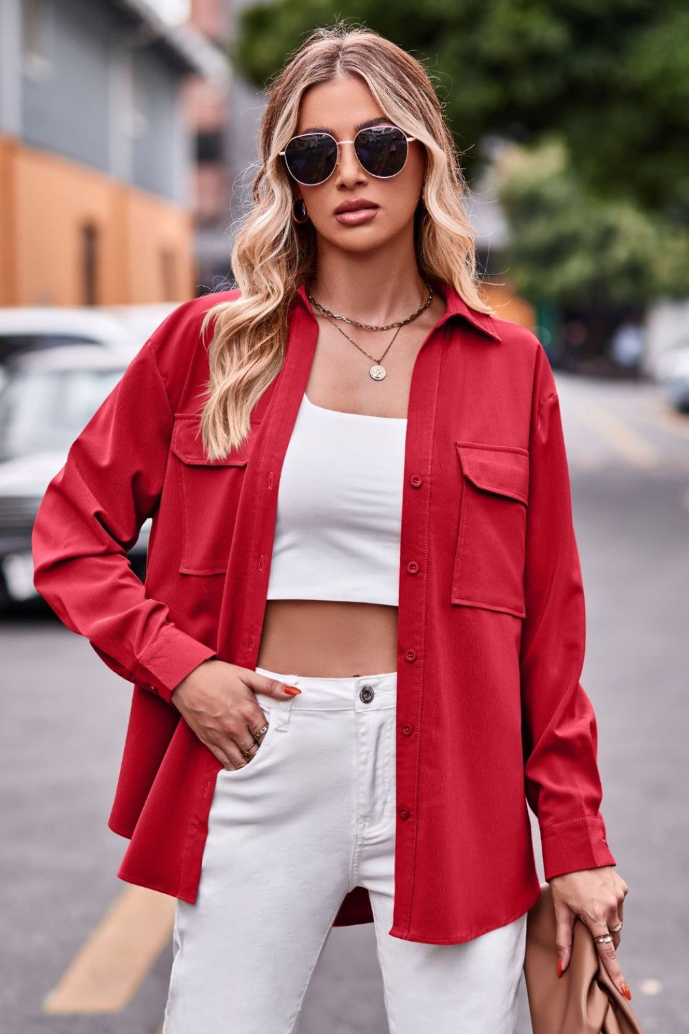 Dropped Shoulder Longline Shirt Pockets (11)