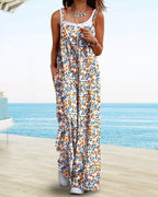 Full Size Floral Print Wide Leg Casual Jumpsuit Plus (5)