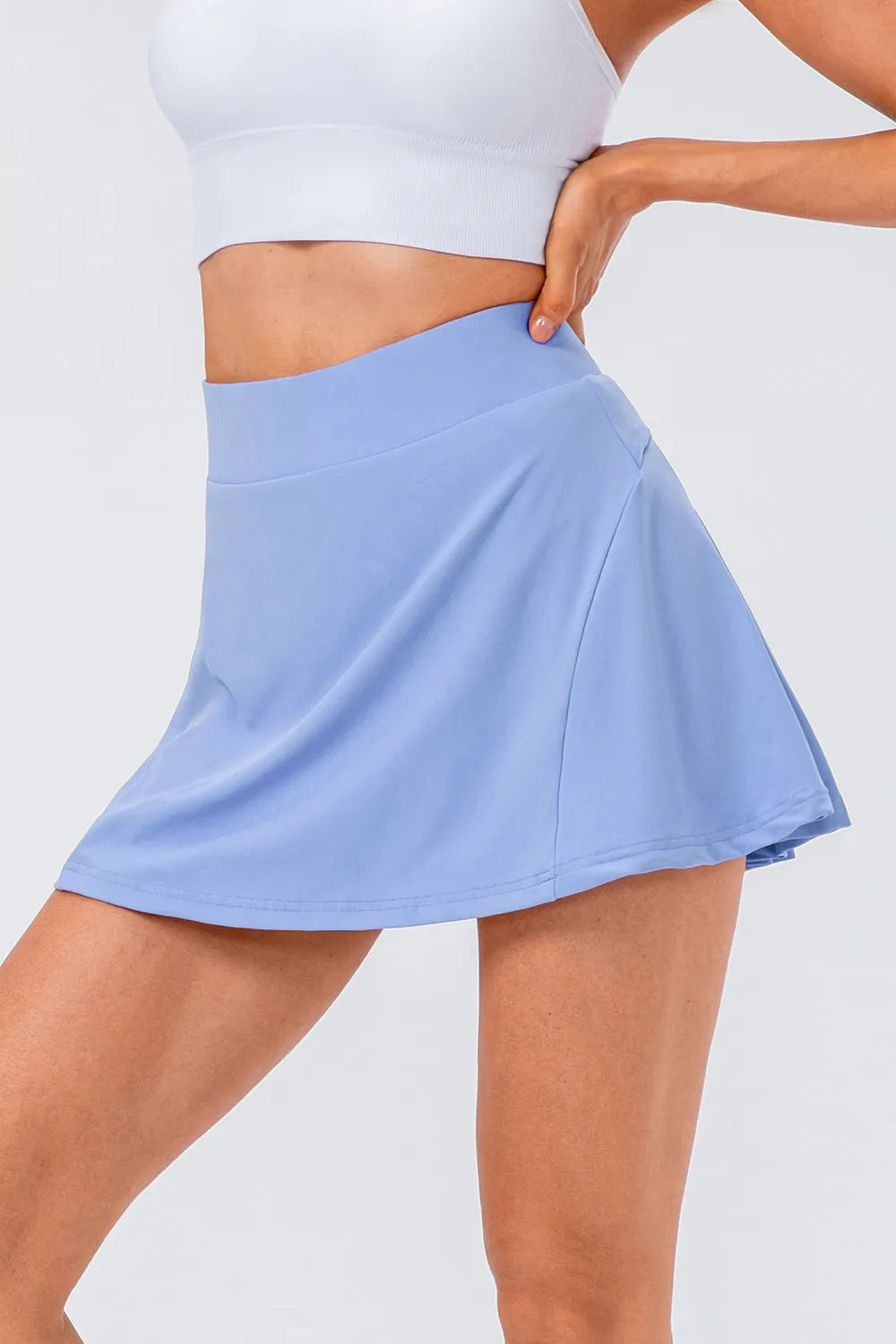 High Waist Pleated Active Skirt (30)