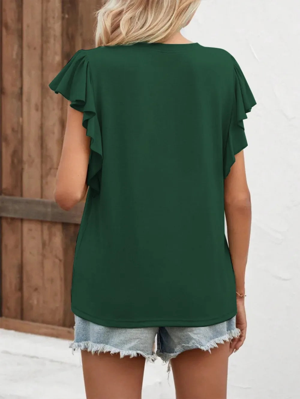 Notched Cap Sleeve T-shirt (17)