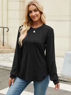 Round Neck Long Sleeve T-shirt (28)