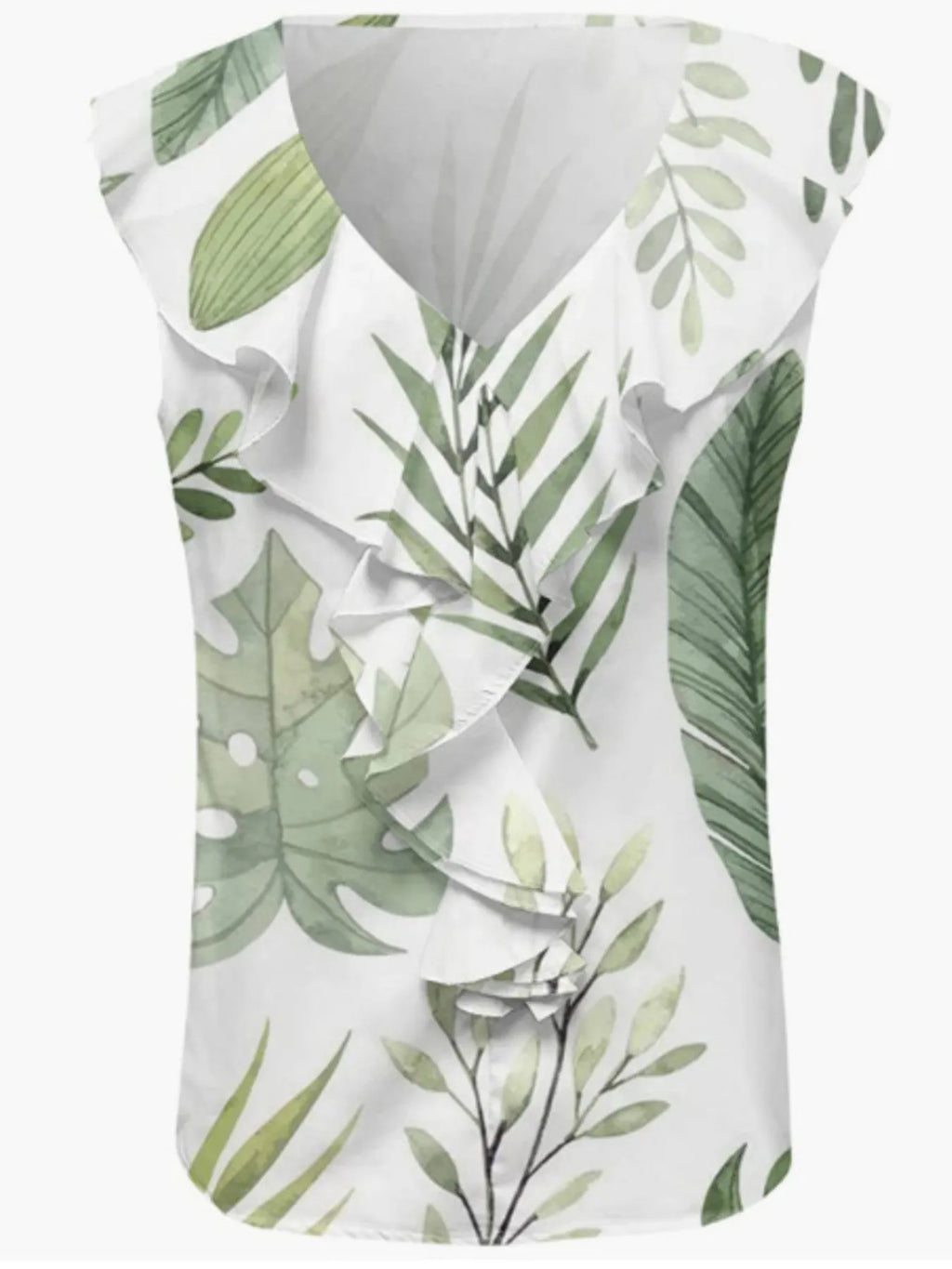 Printed V-neck Tank (21)