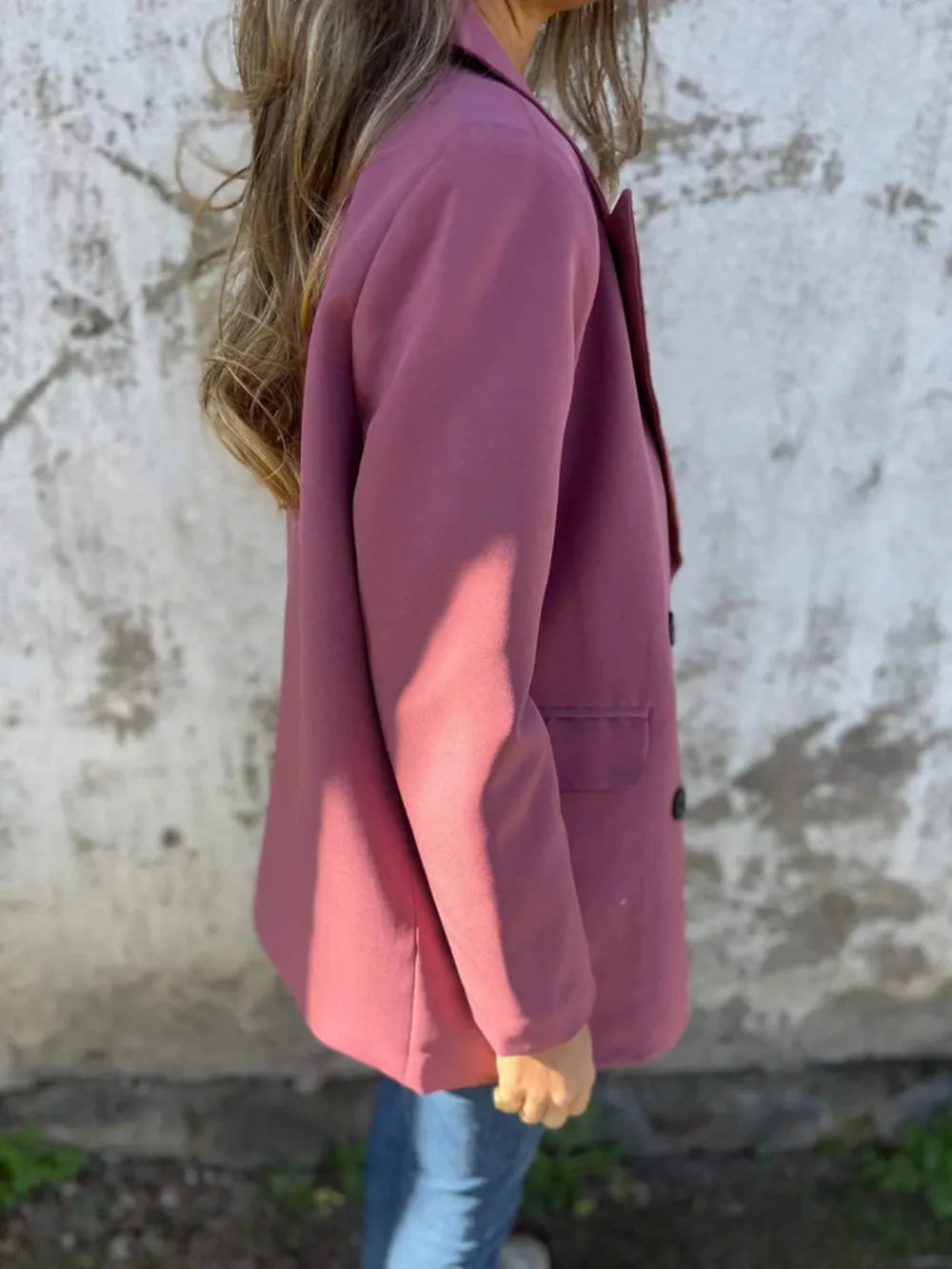 Full Size Collared Neck Long Sleeve Blazer (11)