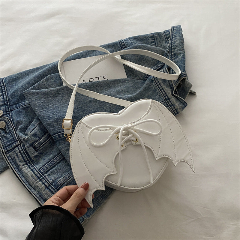 Heart Shape Bag Strap Bat Wings One Shoulder Crossbody (15)