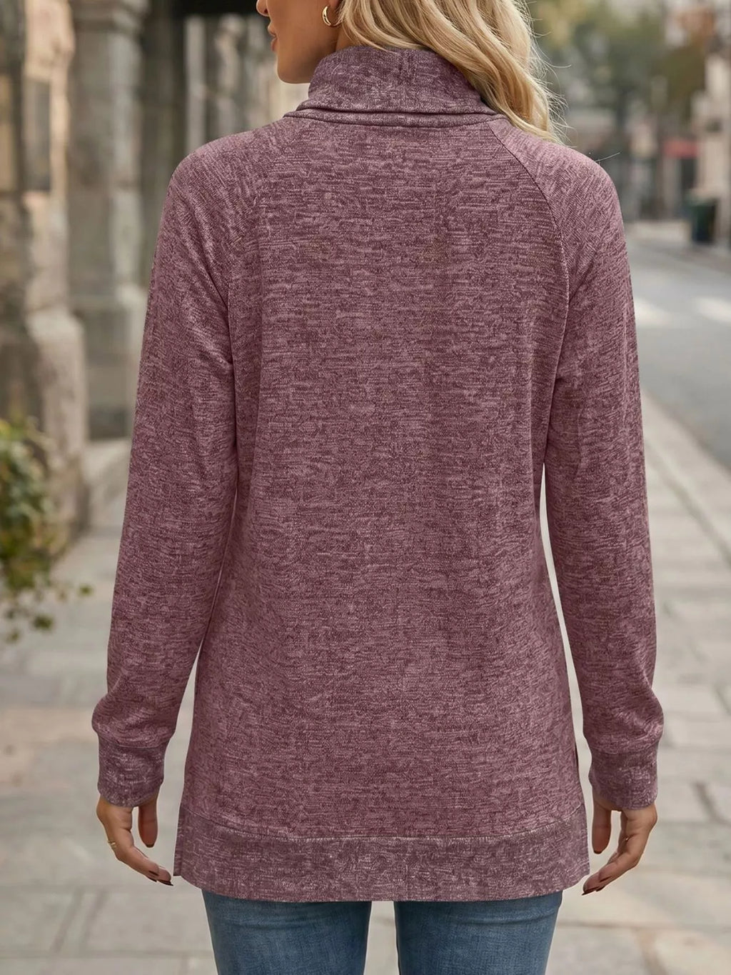 Turtleneck Raglan Sleeve T-shirt (14)